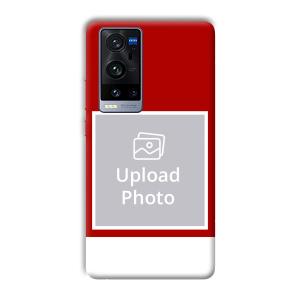 Red & White Customized Printed Back Cover for Vivo X60 Pro Plus