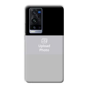 Black & Grey Customized Printed Back Cover for Vivo X60 Pro Plus
