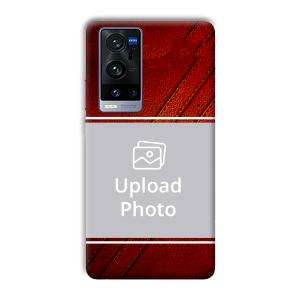 Solid Red Customized Printed Back Cover for Vivo X60 Pro Plus