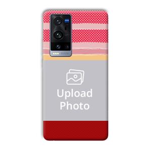 Red Pink Design Customized Printed Back Cover for Vivo X60 Pro Plus
