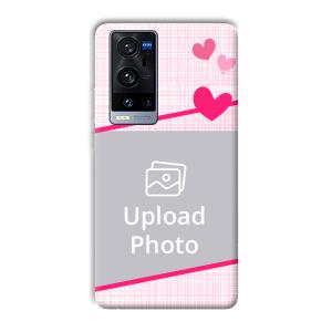 Pink Check Customized Printed Back Cover for Vivo X60 Pro Plus