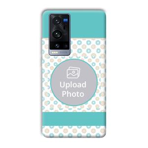 Blue Flowers Customized Printed Back Cover for Vivo X60 Pro Plus