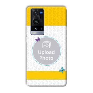 Butterflies & Yellow Customized Printed Back Cover for Vivo X60 Pro Plus