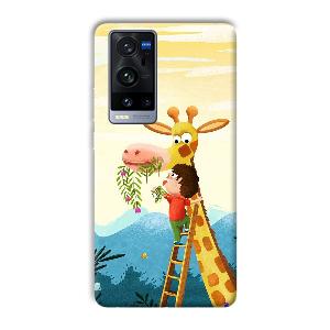 Giraffe & The Boy Phone Customized Printed Back Cover for Vivo X60 Pro Plus