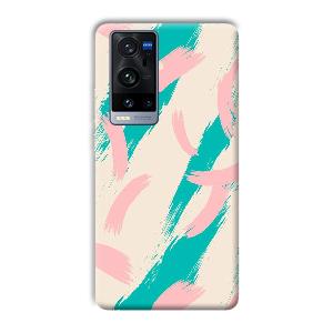Pinkish Blue Phone Customized Printed Back Cover for Vivo X60 Pro Plus