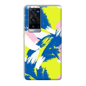 Blue White Pattern Phone Customized Printed Back Cover for Vivo X60 Pro Plus