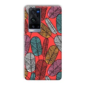 Lines and Leaves Phone Customized Printed Back Cover for Vivo X60 Pro Plus