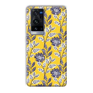 Yellow Fabric Design Phone Customized Printed Back Cover for Vivo X60 Pro Plus