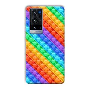 Colorful Circles Phone Customized Printed Back Cover for Vivo X60 Pro Plus