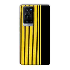 Yellow Black Design Phone Customized Printed Back Cover for Vivo X60 Pro Plus