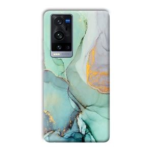 Green Marble Phone Customized Printed Back Cover for Vivo X60 Pro Plus