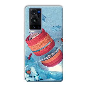 Blue Design Phone Customized Printed Back Cover for Vivo X60 Pro Plus