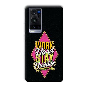 Work Hard Quote Phone Customized Printed Back Cover for Vivo X60 Pro Plus