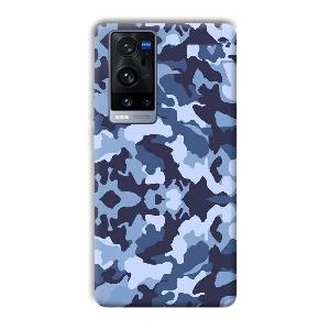 Blue Patterns Phone Customized Printed Back Cover for Vivo X60 Pro Plus