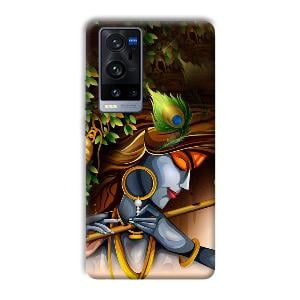 Krishna & Flute Phone Customized Printed Back Cover for Vivo X60 Pro Plus