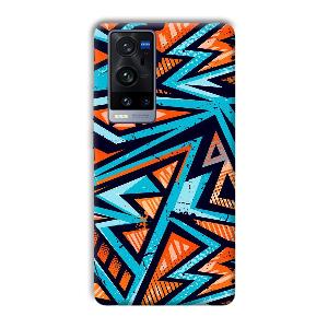 Zig Zag Pattern Phone Customized Printed Back Cover for Vivo X60 Pro Plus