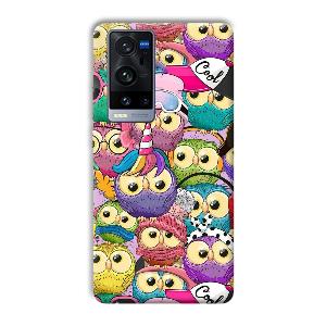 Colorful Owls Phone Customized Printed Back Cover for Vivo X60 Pro Plus