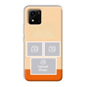 Orange Background Customized Printed Back Cover for Vivo Y01