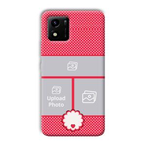 Little Hearts Customized Printed Back Cover for Vivo Y01