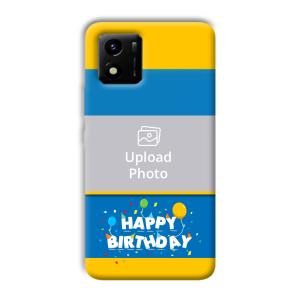 Happy Birthday Customized Printed Back Cover for Vivo Y01