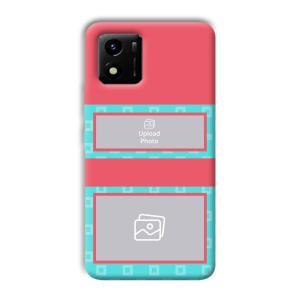 Blue Pink Customized Printed Back Cover for Vivo Y01