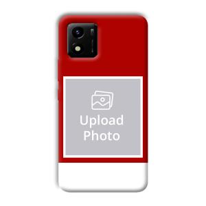 Red & White Customized Printed Back Cover for Vivo Y01