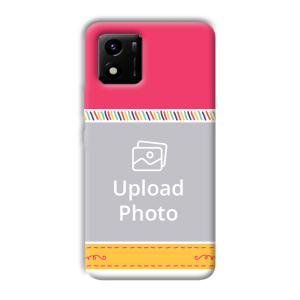 Pink Yellow Customized Printed Back Cover for Vivo Y01