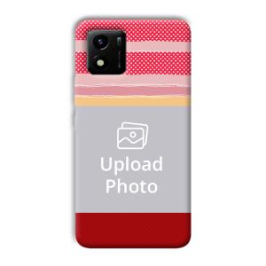 Red Pink Design Customized Printed Back Cover for Vivo Y01