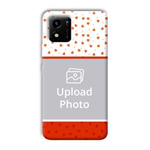 Orange Hearts Customized Printed Back Cover for Vivo Y01