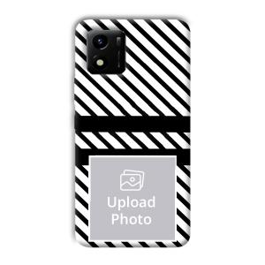 White Black Customized Printed Back Cover for Vivo Y01