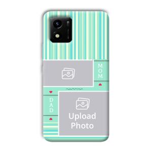 Mom Dad Customized Printed Back Cover for Vivo Y01