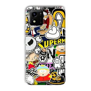 Cartoons Phone Customized Printed Back Cover for Vivo Y01