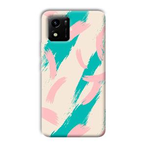 Pinkish Blue Phone Customized Printed Back Cover for Vivo Y01