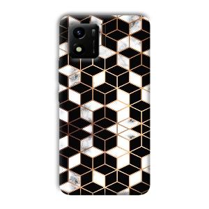 Black Cubes Phone Customized Printed Back Cover for Vivo Y01
