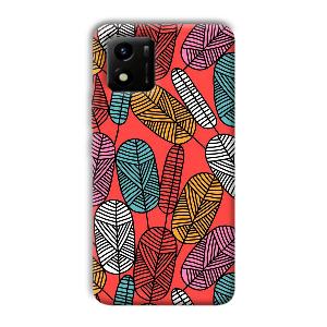 Lines and Leaves Phone Customized Printed Back Cover for Vivo Y01