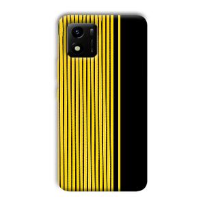 Yellow Black Design Phone Customized Printed Back Cover for Vivo Y01