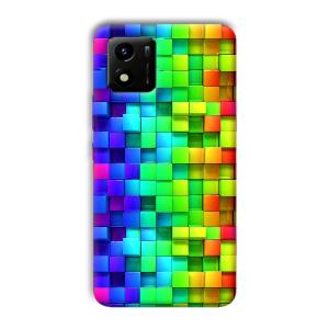 Square Blocks Phone Customized Printed Back Cover for Vivo Y01