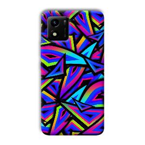 Blue Triangles Phone Customized Printed Back Cover for Vivo Y01