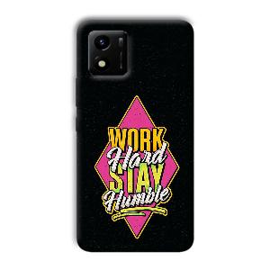 Work Hard Quote Phone Customized Printed Back Cover for Vivo Y01