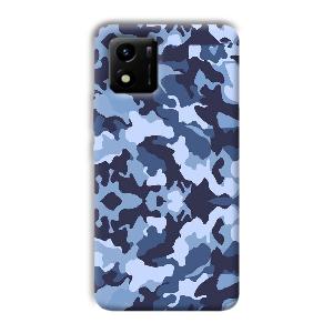 Blue Patterns Phone Customized Printed Back Cover for Vivo Y01