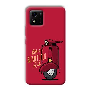 Life is Beautiful  Phone Customized Printed Back Cover for Vivo Y01