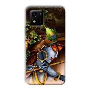 Krishna & Flute Phone Customized Printed Back Cover for Vivo Y01