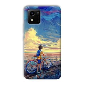 Boy & Sunset Phone Customized Printed Back Cover for Vivo Y01