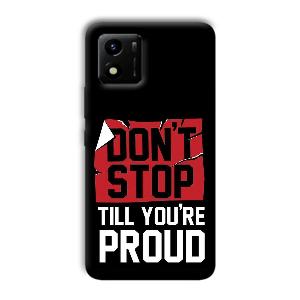 Don't Stop Phone Customized Printed Back Cover for Vivo Y01