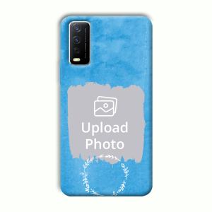 Blue Design Customized Printed Back Cover for Vivo Y12G