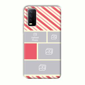 Diagnol Frame Customized Printed Back Cover for Vivo Y12G