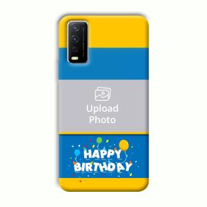 Happy Birthday Customized Printed Back Cover for Vivo Y12G