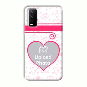 Hearts Customized Printed Back Cover for Vivo Y12G