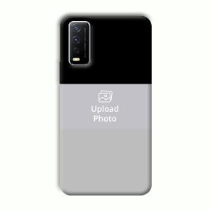 Black & Grey Customized Printed Back Cover for Vivo Y12G