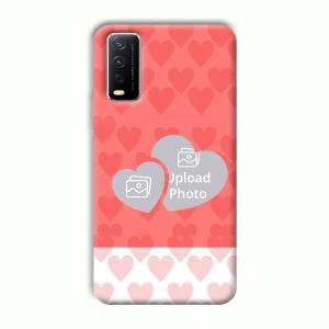 2 Hearts Customized Printed Back Cover for Vivo Y12G
